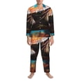 thumbnail image 3 of Sikiie Realistic Turtle Mens Pajama Set, Soft Warm Long Sleeve Sleepwear, Cozy Button-Down Pjs for Men-Large, 3 of 7