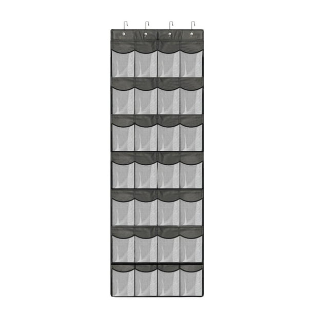Organizador de zapatos para puerta, multifuncional, de gran capacidad, para colgar Blanco negro