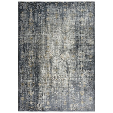 Rizzy Rugs Emerge Area Rug EMG925 Gold/Charcoal Faded Shaded 5  3  x 7  6  Rectangle Manufacturer: Rizzy Rugs Collection: Emerge Rugs Style: Emerge Rugs: EMG925 Gold/Charcoal Specs: SyntheticsOrigin: Made in TurkeyThe air of luxury hangs upon Rizzy Home s Chelsea collection. The soft ivory  gray and teal are both modern and timeless  combined with elegant abstract patterns and a very soft feel make a terrific addition to any space. These pieces are machine made in Turkey and feature a 100% super soft polypropylene pile.