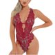 thumbnail image 2 of Lencería sexy, pijama sexy transparente de malla en V profundo, cabestrillo elástico de una pieza, 2 of 5