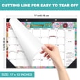 thumbnail image 3 of OMEYA 2027 Desk Calendar, Large 18 Months Calendar 17" x 12" from Jan.2027 to Jun.2028 with Clear Plastic Cover, Deskpad Calendar with To-do List & Notes for Home, Office & School Planning, 3 of 11
