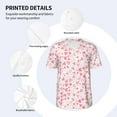 thumbnail image 4 of Balery Cute Hand Drawn Hearts Baseball Jersey for Men Casual Button Down Shirts Short Sleeve Active Team Sports Uniform-Small, 4 of 9