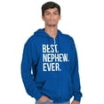 thumbnail image 5 of Best Nephew Ever Family Aunt Uncle Zip Hoodie Sweatshirt Men Brisco Brands S, 5 of 6