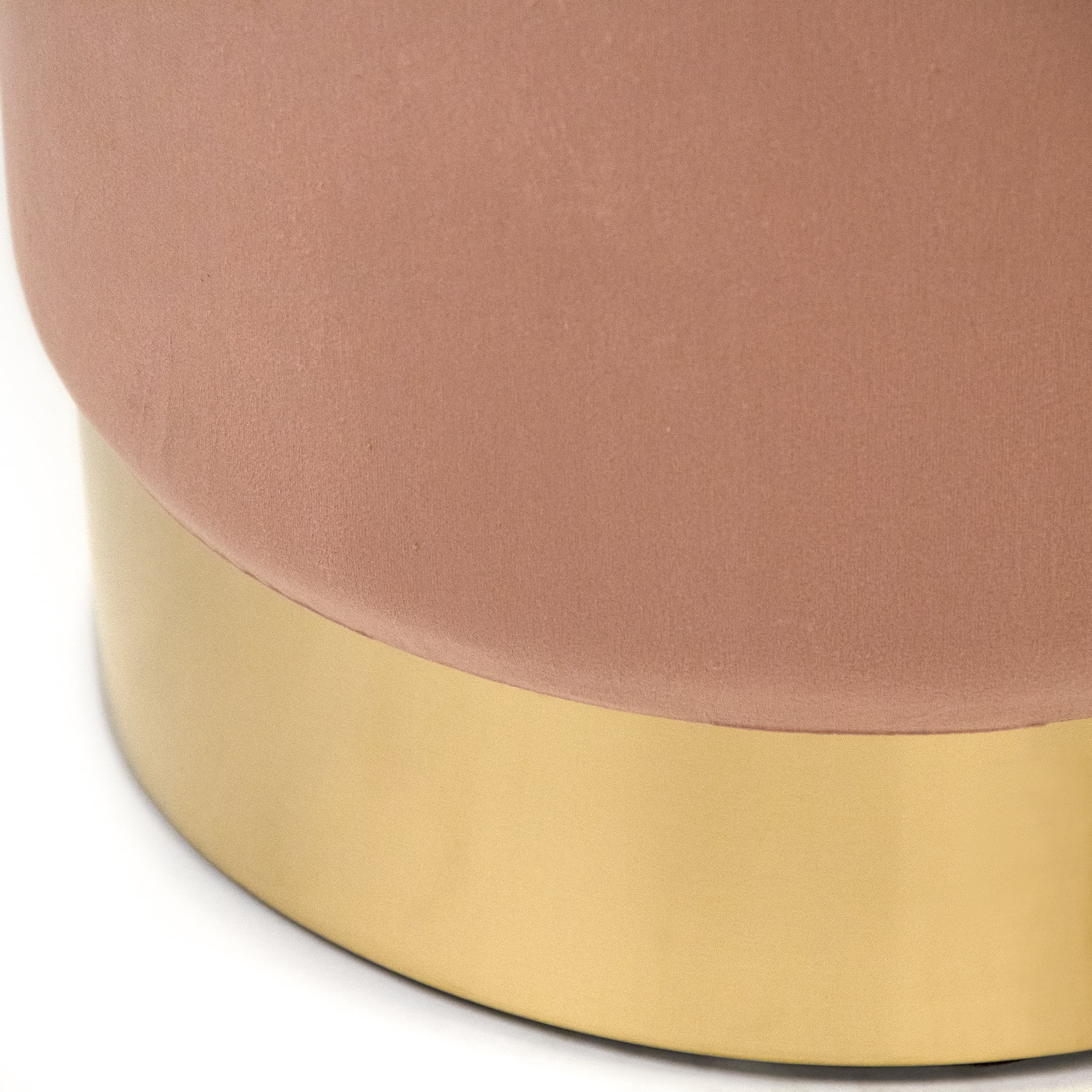Rose Pink Velvet Stool