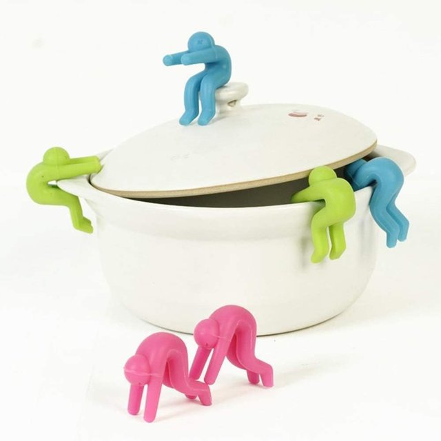 Tapón para derrames, paquete de 6 herramientas de cocina creativas de silicona, tapa para tapón para derrames, tapa para sartén, herramienta de cocina