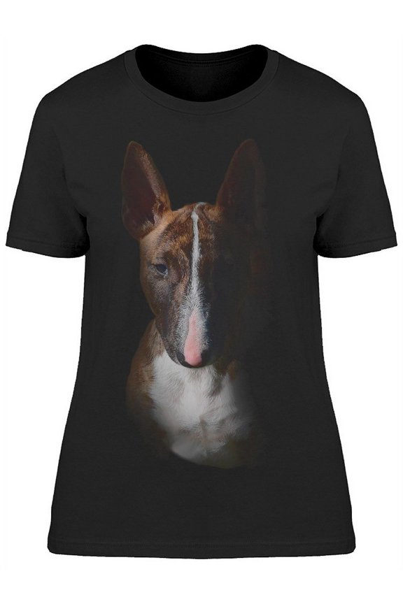 Portrait Of Bull Terrier's Face T-Shirt Women -Image by Shutterstock, Female 3X-Large