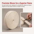 thumbnail image 2 of Wuxiuli Flat Cotton Oil Lamp Wick Roll 3/4 Inch Wide 33 Feet Long Red Stitch, 2 of 5