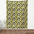 thumbnail image 3 of Ambesonne Yellow White Fabric by the Yard Upholstery, Squares and Houndstooh, 10 Yards, Yellow Grey Black, 3 of 4