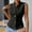 Black, variant on MORTTIC Women's Elegant Solid Color Stand Collar Sleeveless Vest - Ribbed & Button Detail Casual Outerwear