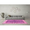 thumbnail image 3 of Ahgly Company Indoor Square Abstract Pink Modern Area Rugs, 4' Square, 3 of 4
