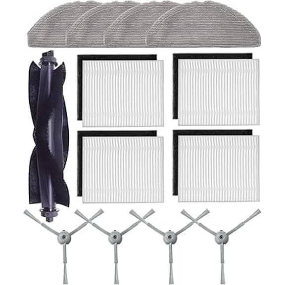 Neutop Replacement Parts Compatible with eufy G50 Hybrid, L60 Hybrid, Robot Vacuum Accessories 1 Roller Brush 4 Filter 4 Side Brush 4 Mop Pad