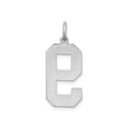 thumbnail image 3 of Sterling Silver/Rhodium-Plated Polished Number 9 Charm, 3 of 4