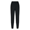 thumbnail image 5 of Summer High Waisted Pants Imitation Cotton Linen Wide Leg Trousers for Women Office Work Casual Sportswear with Pockets Professional Style Gifts | CSEONE,Black L, 5 of 9