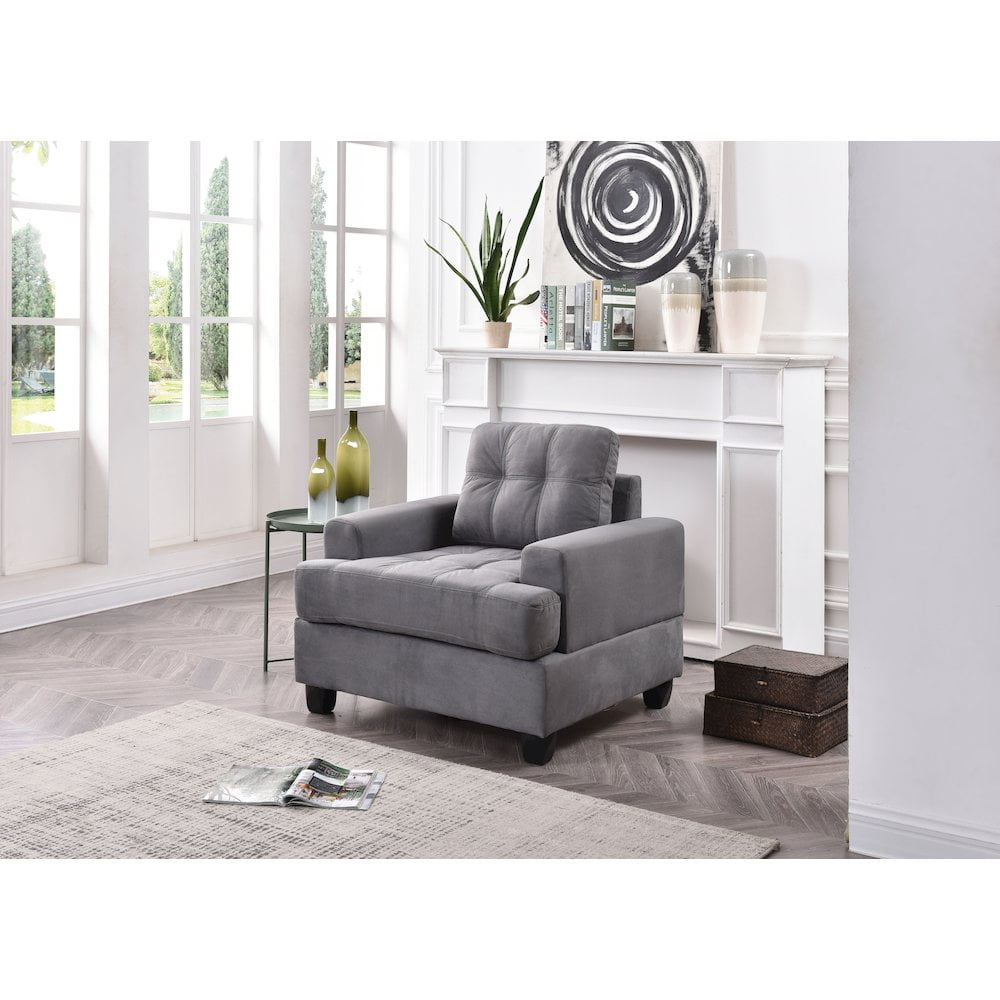 Glory Furniture Sandridge Accent Chair in Gray Color