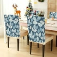 thumbnail image 3 of Decorative Chair Back Cover One Size x6 Chair Cover Dining Chair Slipcovers Chair Back Decoration Festival Chair Decoration Pretty Blue Leaves, 3 of 6