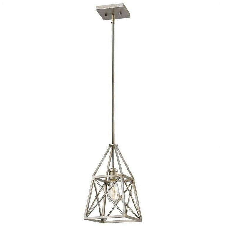Zlite 447MP-AS 8 x 8 x 13.75 in. Tressle Antique Silver Mini