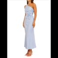 thumbnail image 2 of Vestido de un Solo Hombro para Mujer, con Flores 3D, Sin Mangas, con Cintura Ajustada, para Cóctel o Fiesta de Verano. Azul L, 2 of 8