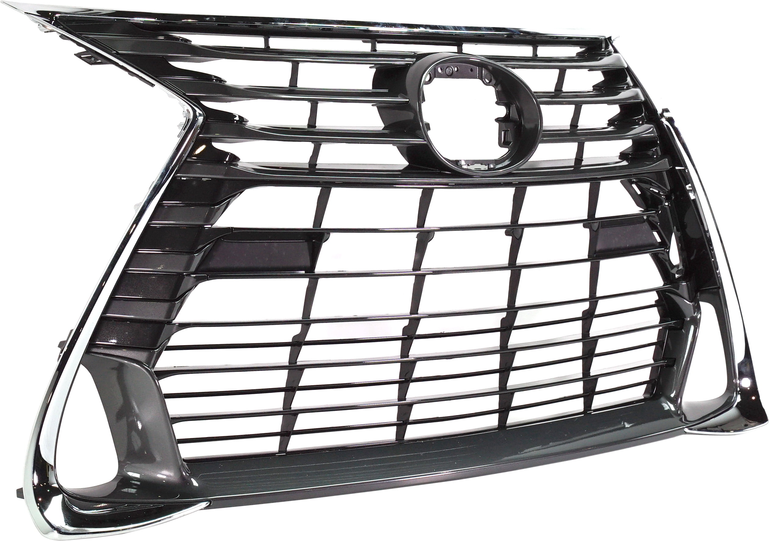 Grille Assembly Compatible With 2016-2017 Lexus GS200t 2016-2020 GS350 Chrome Shell with Dark Gray Insert