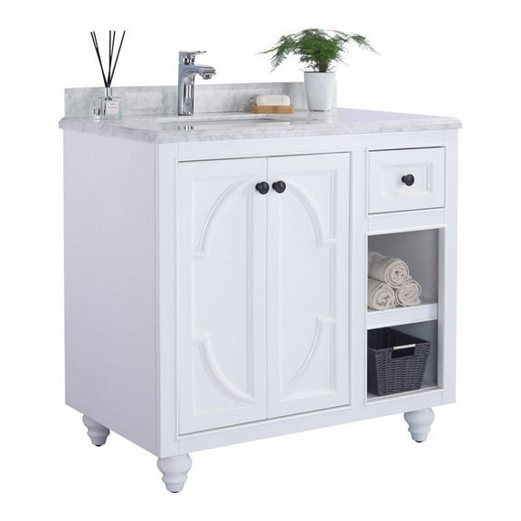 Odyssey - 36 - White Cabinet   White Carrera Counter