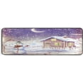 thumbnail image 5 of SKYSONIC 2X6 Feet Winter Snowman Landscape Runner Rug with Rubber Backing, Snow House Non Slip Entryway Rug Runner Washable Soft Area Rug Carpet for Hallway Bedroom Kitchen Decor, 5 of 6