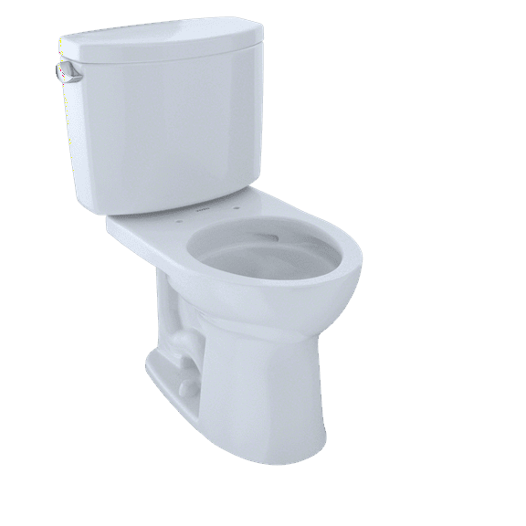 TOTO CST453CEFG#01_Parent Drake� II Two-Piece Round 1.28 GPF Universal Height Toilet with CeFiONtect�