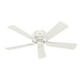 thumbnail image 3 of Hunter 52 inch Indoor Ceiling Fan with LED Lights and Pull Chain - Low Profile Mount White Ceiling Fan, 5 Blades, For Bedroom, Living Room, or Kitchen, Quiet - Crestfield 54207, Fresh White, 3 of 16