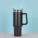 thumbnail image 3 of 1pc 40oz Straw Tumbler, Reusable Vacuum Tumbler With Straw, Insulated Double Wall Stainless Steel Cup Handle And Vacuum Flask, Handy Cup, Teacher Appreciation Gifts, 3 of 5