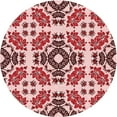 thumbnail image 1 of Ahgly Company Machine Washable Indoor Round Transitional Deep Rose Pink Area Rugs, 3' Round, 1 of 7
