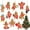 B, variant on 12Pack/set Gingerbread Man Ornaments for Christmas Tree Decoration Indoor Holiday Decor