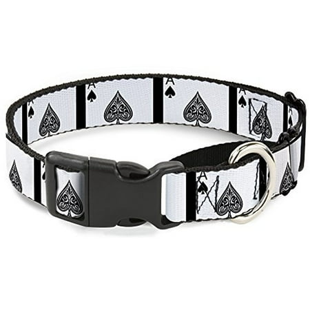 Wide Martingale Collar - buckle-down ace of spades martingale dog collar