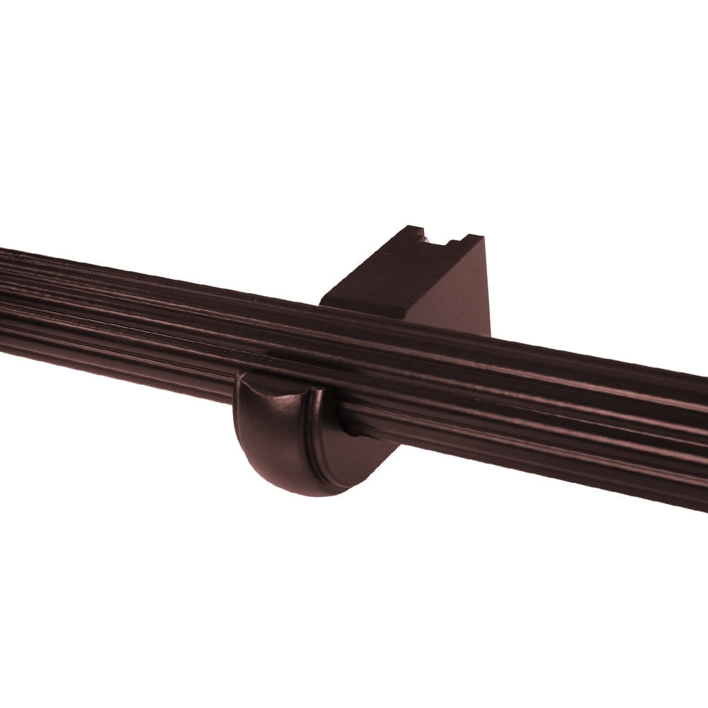 Mix & Match Wood Single / Double Curtain Rod Bracket White (3-Pack) Double Bracket White Finish