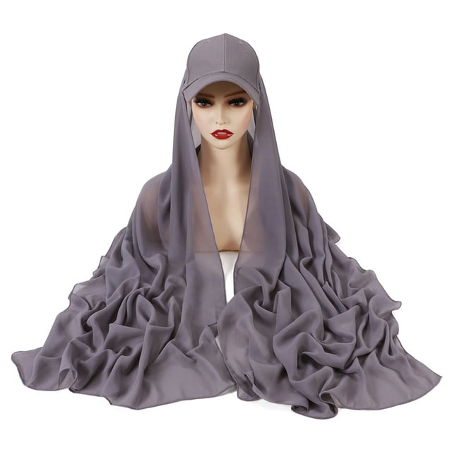 Guardurnaity Gorra de béisbol con visera para mujer, deportes al aire libre, verano, bufanda Hijab ajustable, Protector de Color sólido, sombrero Sombreros