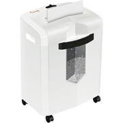 C266-B Micro Cut Shredder, Easy-Carry Handle, 12-Sheet, P-4 Security, 60 Min Continuous, CD/Credit Card, Jam-Proof, 4.2 Gal Bin, Ideal for Home Office Use, White/Gray