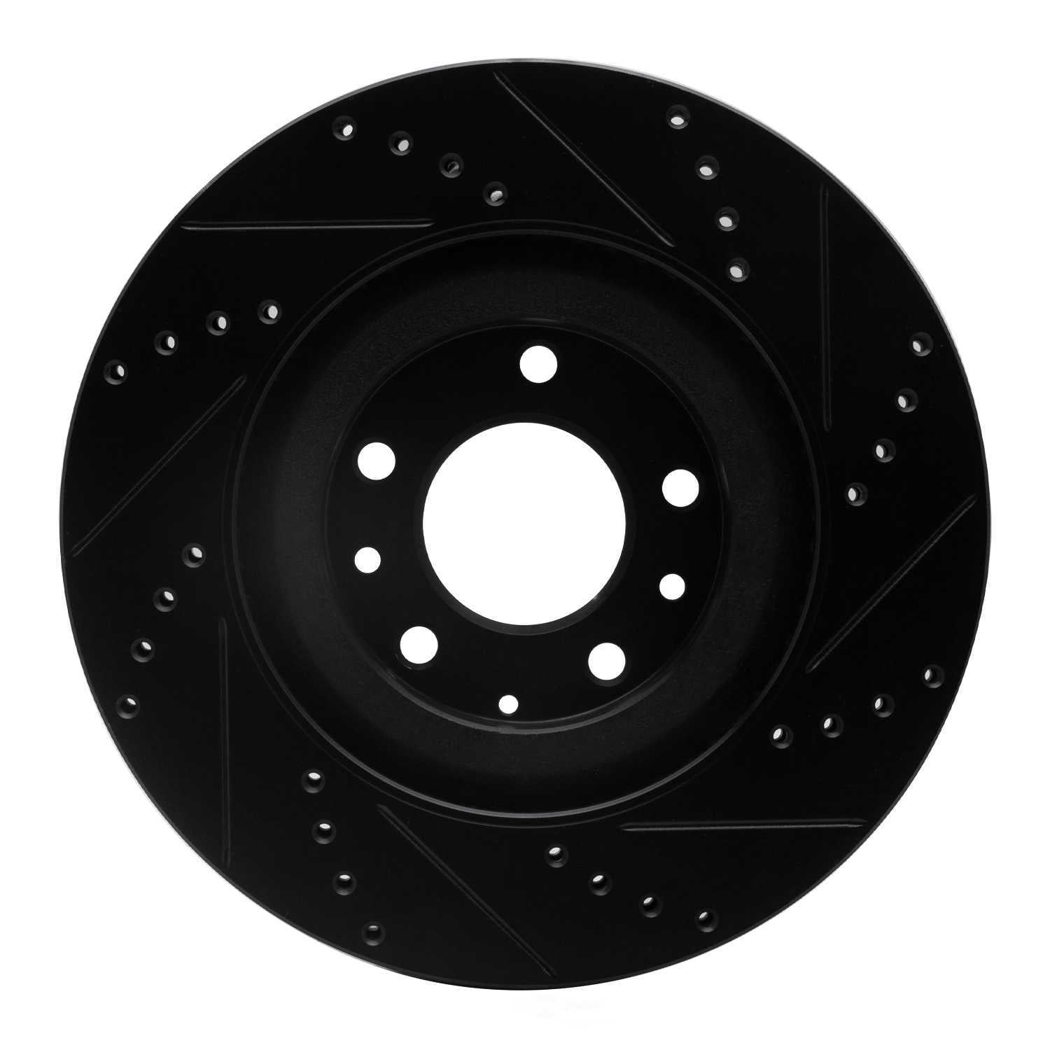 Dynamic Friction Company 633-80069L DFC Brake Rotor - Drilled And Slotted - Black
