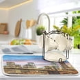 thumbnail image 5 of Dish Drying Mat New York Brooklyn Bridge Kitchen Dish Pads Super Absorbent Microfiber Dish Drying Rack Pads Safe Heat-resistant Kitchen Counter Mat,18x24 Inch, 5 of 7