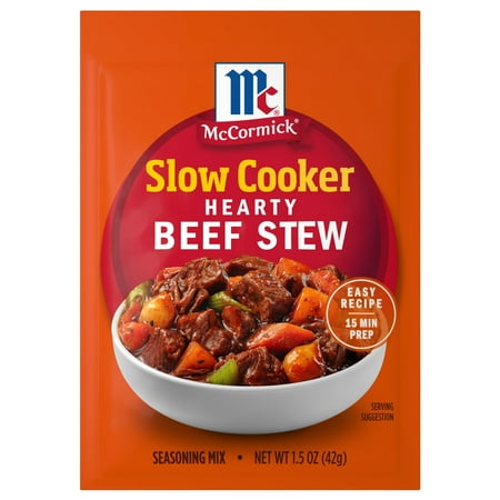 McCormick Slow Cooker Hearty Beef Stew Seasoning Mix, 1.5 oz Packet
