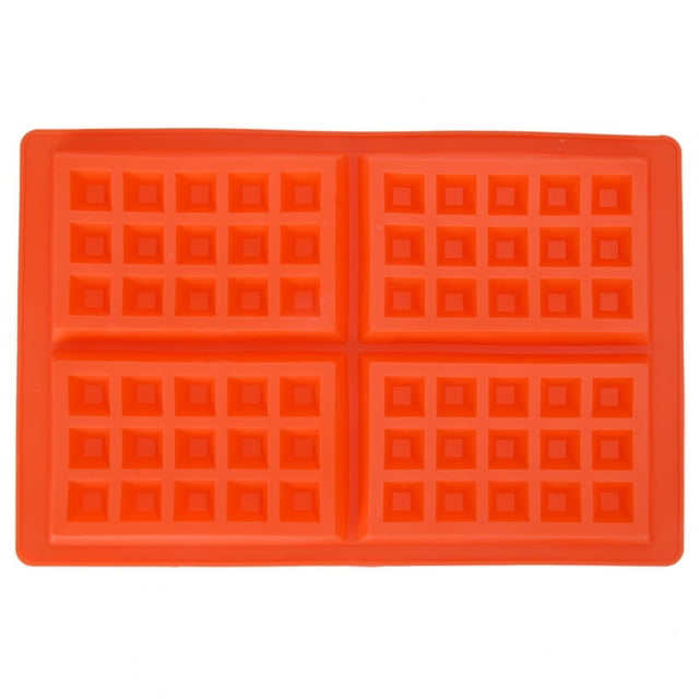 Moule à gaufres, MAGT 4/5 cavité Silicone rouge gaufres durables gâteau moule de cuisson au chocolat pour la cuisine(Square)