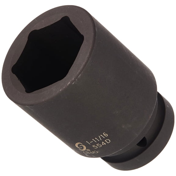 Sunex 554D Heavy Duty 1 Inch Drive Deep 6 Point Impact Socket Tool, 1-11/16 Inch