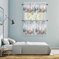 thumbnail image 5 of Blue Coastal Kitchen Curtains Sets for Windows 24 Inch Length, Summer Beach Starfish Weeping Eucalyptus Ombre Rod Pocket Window Treatments Tier Curtains and Valances Set for Bedroom/Bathroom, 5 of 8