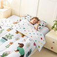 thumbnail image 3 of Homewish Dachshund Dog Twin Comforter Sets,Flower Leaves Cactus Bedding Set,White,Polkadot Reversible,2-Piece,1 Comforter and 1 Pillowcase, 3 of 7