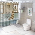 thumbnail image 7 of Orinice Giraffe Bathtub Bubbles Bathroom Decor Set Multi Size Colorful Luxurious Graphic Print Polyester Fabric Fashion Bathroom Decor Sets with Hooks 100% Polyester Shower Curtain for Bathroom, 7 of 7