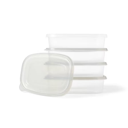 Medium Rectangle Food Storage Containers - 76 fl oz/4ct