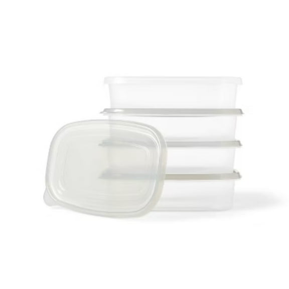 Medium Rectangle Food Storage Containers - 76 fl oz/4ct