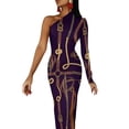 thumbnail image 1 of Robe Maxi Rétro Chaînes une Épaule Imprimé Léopard Robe Moulante de Soirée Robe d'Été Sexy Vestido Personnalisé pour Femmes, 1 of 5
