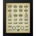 thumbnail image 2 of Milton 15x18 Black Modern Framed Museum Art Print Titled - Heraldic Crowns and Coronets IV, 2 of 5