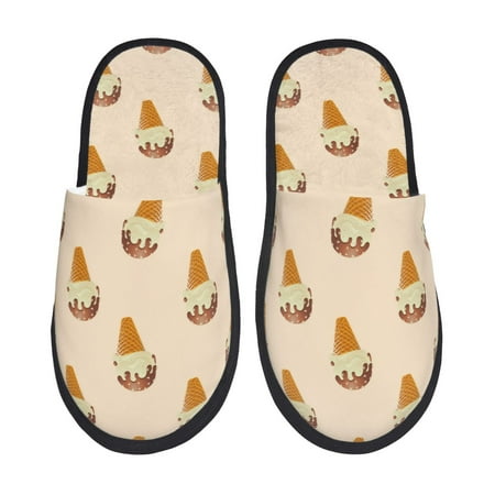 

Slippers for Women/Men - Ice Cream No.9010 Soft Plush Warm Slip-on Slippers House Slippers Indoor House Shoes