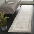 thumbnail image 2 of SAFAVIEH Tahoe Connor Solid Shag Runner Rug, Beige/Ivory, 2' x 8', 2 of 7