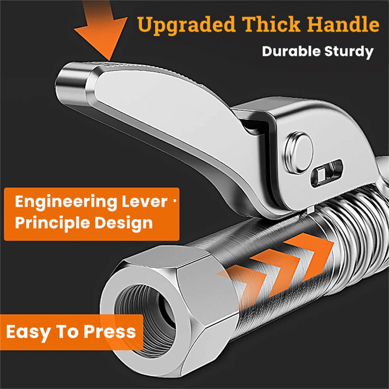 Cadorn Locking Plier - Type Grease Nozzle - Heavy - Duty Grease Gun Tip for Precision Lubrication