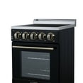 thumbnail image 5 of Forno Pallerano 20 Inch Freestanding Electric Range in Black with Antique Brass, Compact Design, 5 of 5