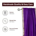 thumbnail image 4 of Purple Rod Pocket  Sheer Sari Curtain / Drape / Panel   - 60W x 120L - Piece, 4 of 4